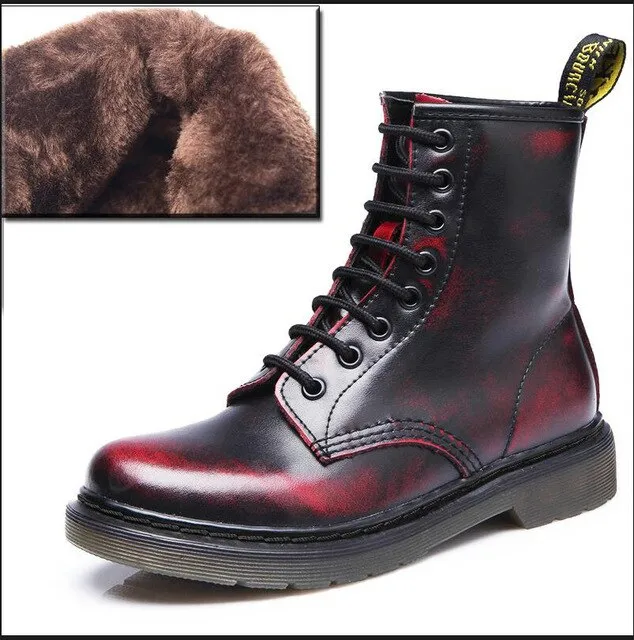 2020 Boots Women Genuine Leather Shoes For Winter Boots Shoes Woman Casual Spring Genuine Leather Botas Mujer Female Ankle Boots