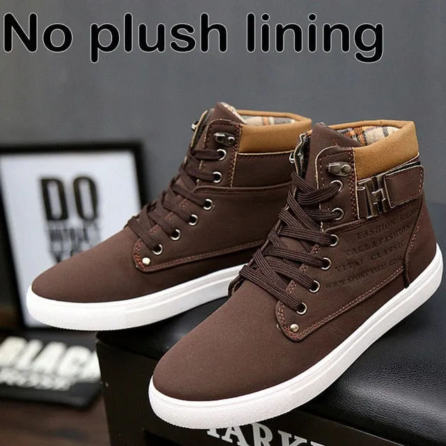 Ankle boots warm men snow boots winter Lace-up men shoes 2019 new arrival fashion flock plush winter boots men size 39-47