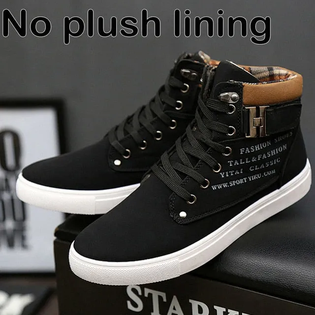Ankle boots warm men snow boots winter Lace-up men shoes 2019 new arrival fashion flock plush winter boots men size 39-47