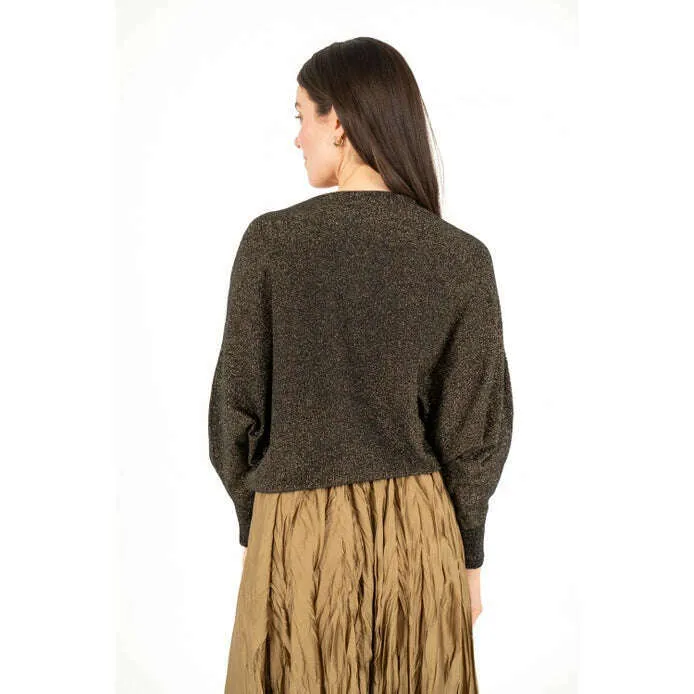 APRICOT - Metallic Batwing Sweater - Black/Gold