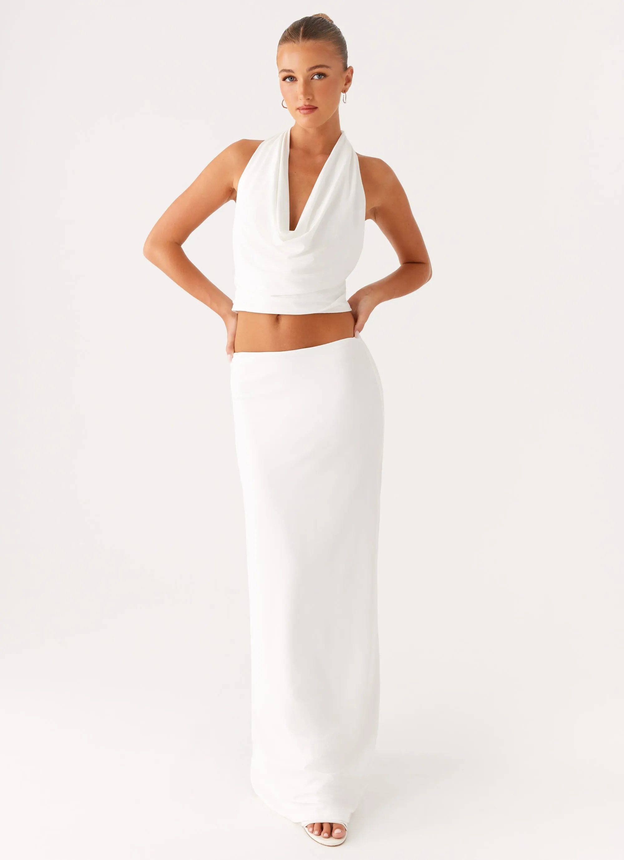 Ashi Cowl Top - White