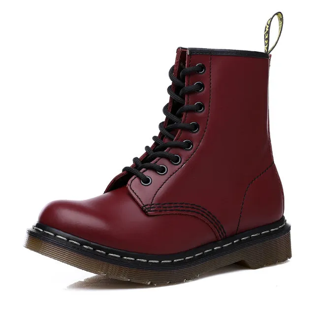 Doc Woman Boots Platform Martins Shoes Woman Leather Wool Winter Warm Winter Boots Women Plus Size Women Shoes 2019 Designers