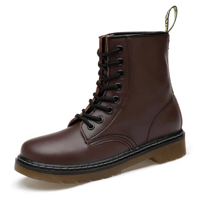 Doc Woman Boots Platform Martins Shoes Woman Leather Wool Winter Warm Winter Boots Women Plus Size Women Shoes 2019 Designers