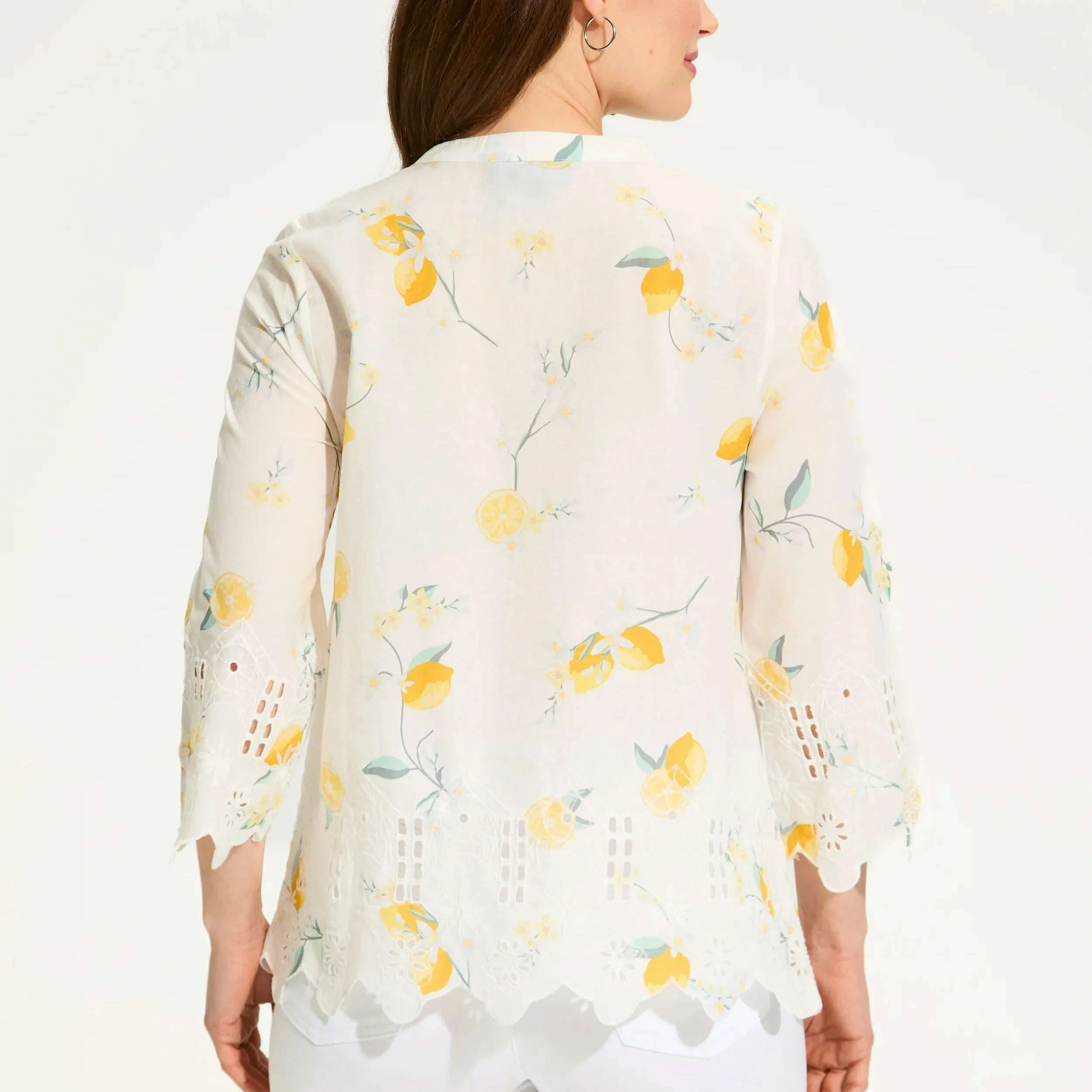 FDJ - Eyelet Top - Lemon Print
