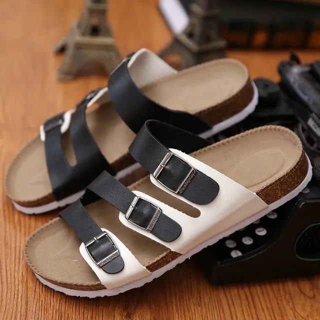 Flip Flops Men's shoes Man Slippers Outdoor Summer Shoe Chinelo Sandals Zapatos Hombre Slides Lovers Cork Male Beach Sandals