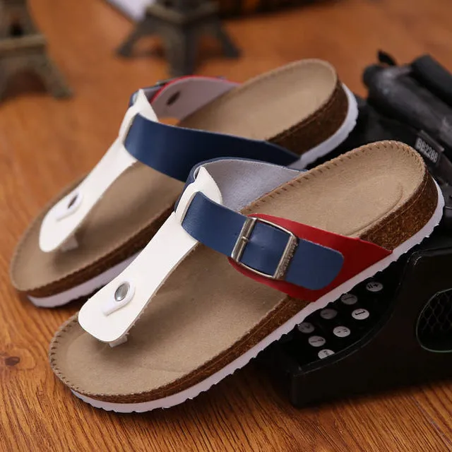 Flip Flops Men's shoes Man Slippers Outdoor Summer Shoe Chinelo Sandals Zapatos Hombre Slides Lovers Cork Male Beach Sandals