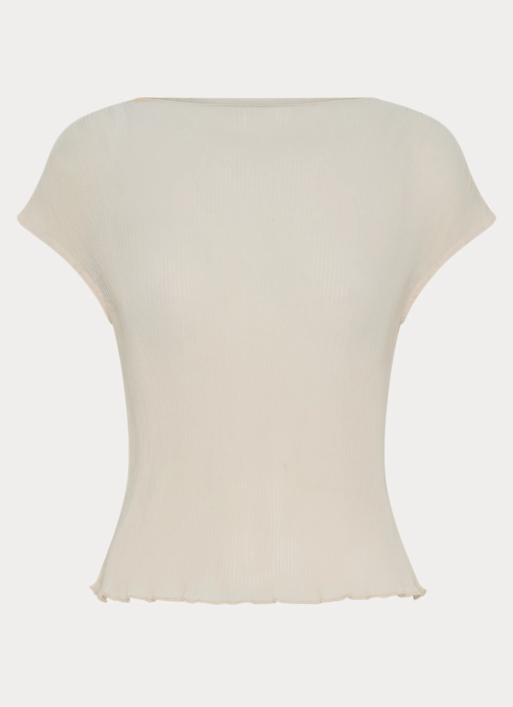 Gemma Cap Sleeve Top - Ivory