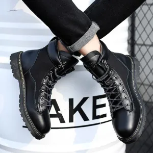 HAROGATE 2020 Martin Boots For Men Indestructible Ankle Boots Desert Men Thick High Top Trend Army Shoes Homme Outdoor Footwear