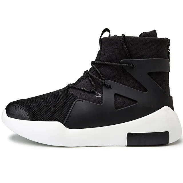 Men's Air Basketball Shoes Outdoor Flyknit Breathable Trend Shoes For Man Fashion Boots God 1 Running Walking Sneakers High Top