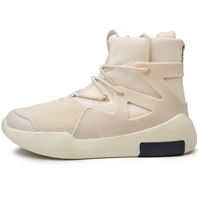 Men's Air Basketball Shoes Outdoor Flyknit Breathable Trend Shoes For Man Fashion Boots God 1 Running Walking Sneakers High Top