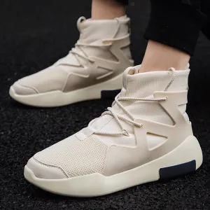 Men's Air Basketball Shoes Outdoor Flyknit Breathable Trend Shoes For Man Fashion Boots God 1 Running Walking Sneakers High Top