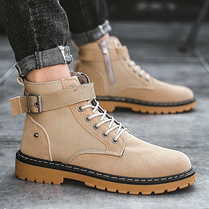 New Style Autumn And Winter Martin Boots England Fashion Casual Hight-top Men Shoes Trend Workwear Shoes