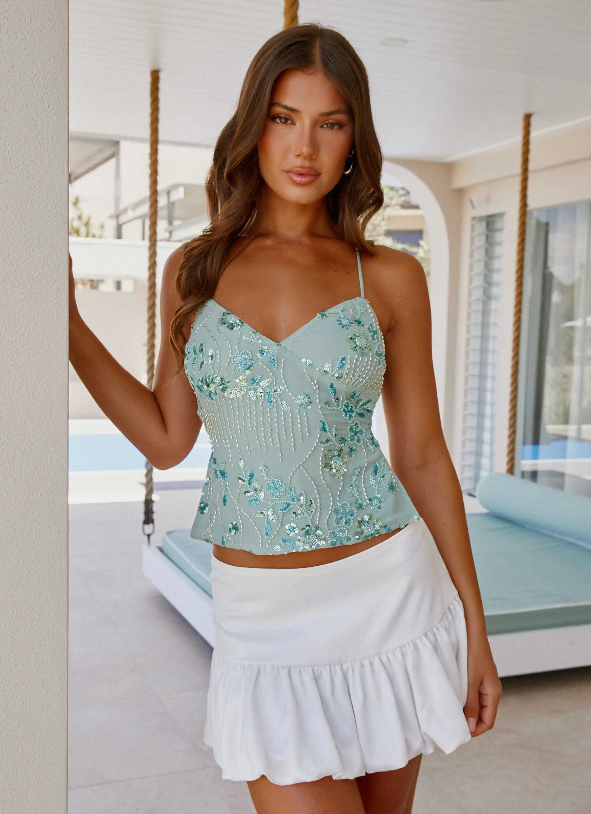 Sweet Thing Bubble Hem Mini Skirt - White