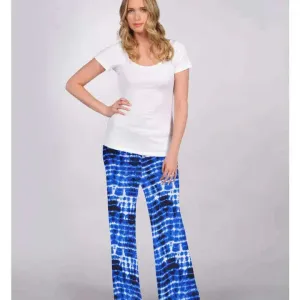 Tina Stephens - Kate Tie-Dye Drawstring Pant - Blue