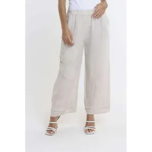 Tina Stephens - Yvette Linen Pant - Beige