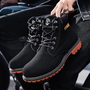 Trend One-Piece New Style Men Martin Boots England Retro Hight-top Men's 4-7 tian chao Shoes Fashion Men