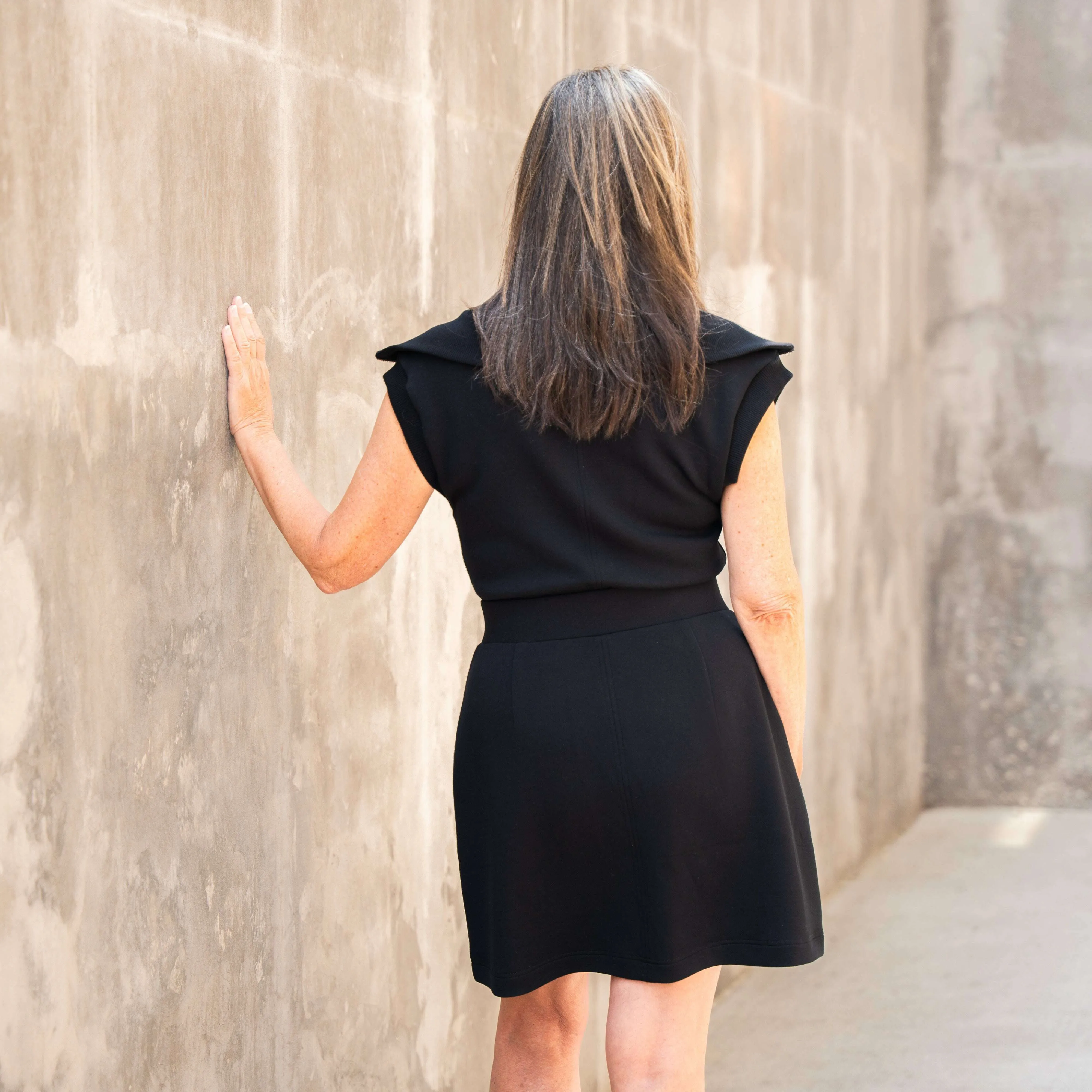 VARLEY - REBECCA-Zip Through Dress - Black